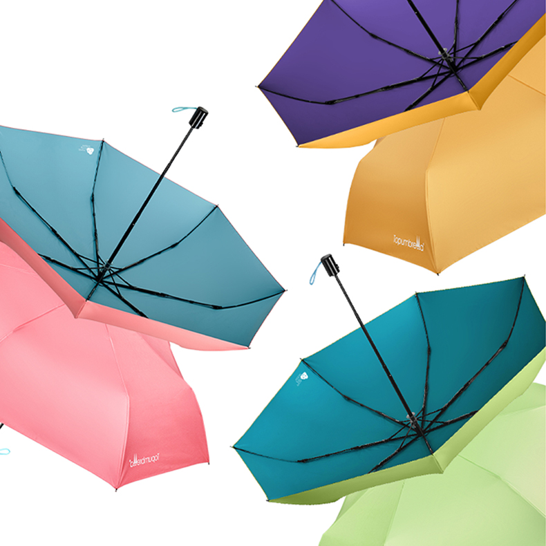 Topumbrella) 양면 컬러 3단 자동 암막우산 - 99% 자외선차단